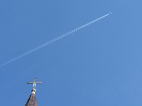 Crossing Plane, St. Louis Cathedral by Natasha Sanchez | Digital print Crossing Plane, St. Louis Cathedral
